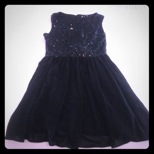 Black sequined party dress